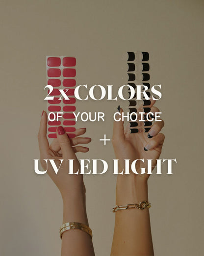 20% OFF: CUSTOMIZE YOUR OWN 2 x COLORS + UV LED LIGHT