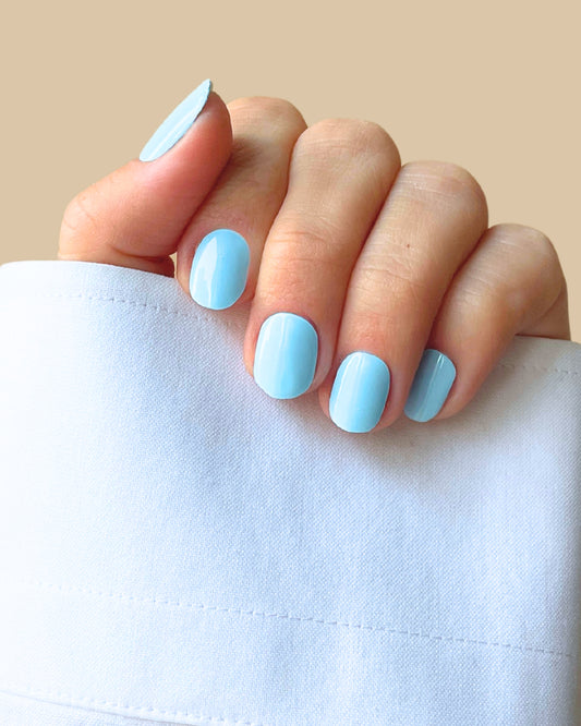 BABY BLUE GEL NAIL STRIPS