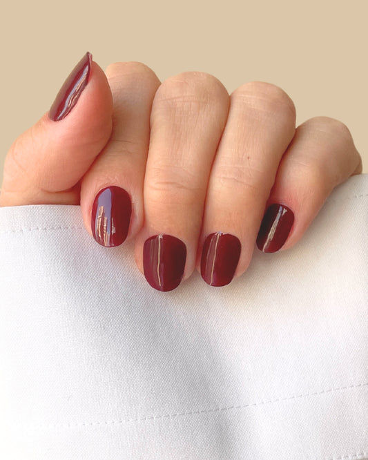 BURGUNDY GEL NAIL STRIPS