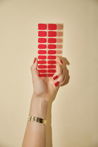 Gel Nail strip - Simple red