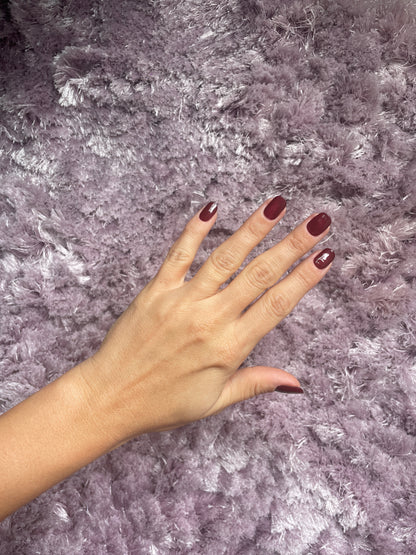 Burgundy Gel Nail Strips